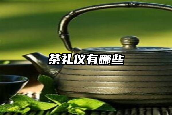 茶礼仪有哪些