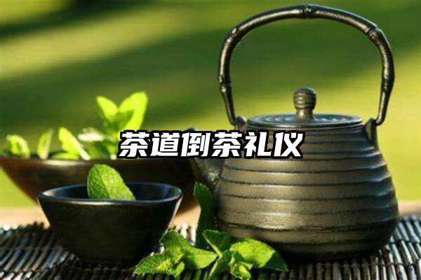 茶道倒茶礼仪