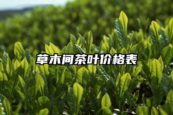 草木间茶叶价格表