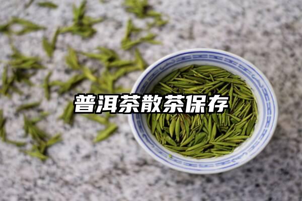 普洱茶散茶保存