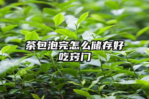 茶包泡完怎么储存好吃窍门