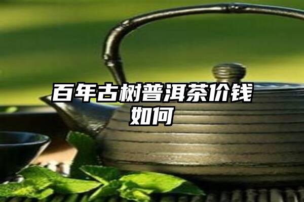 百年古树普洱茶价钱如何