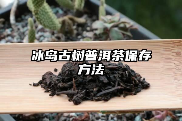 冰岛古树普洱茶保存方法