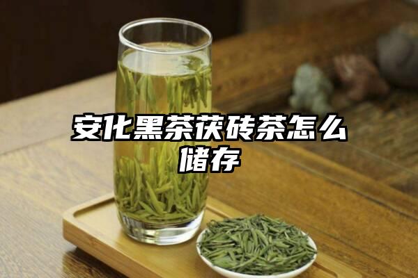 安化黑茶茯砖茶怎么储存