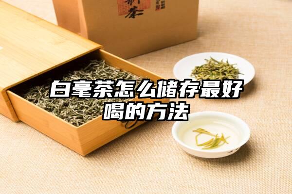 白毫茶怎么储存最好喝的方法