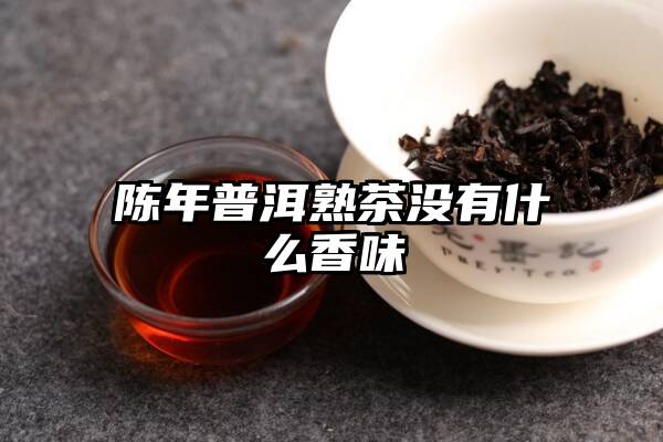 陈年普洱熟茶没有什么香味