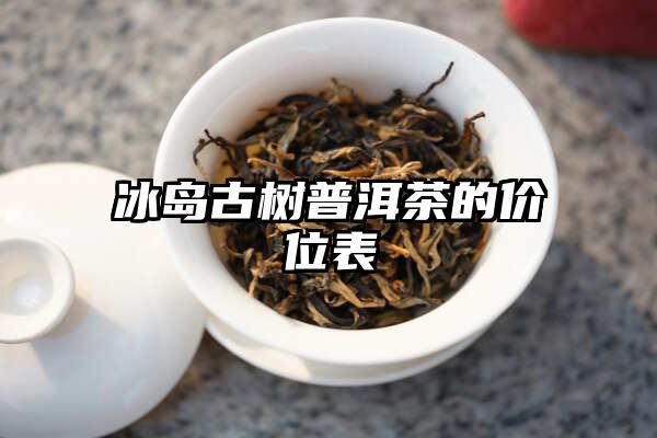 冰岛古树普洱茶的价位表