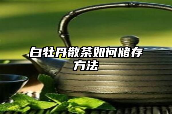 白牡丹散茶如何储存方法