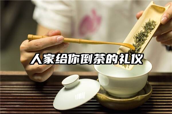 人家给你倒茶的礼仪