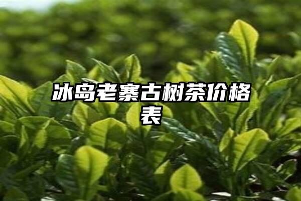 冰岛老寨古树茶价格表