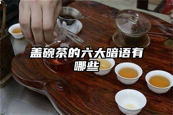 盖碗茶的六大暗语有哪些