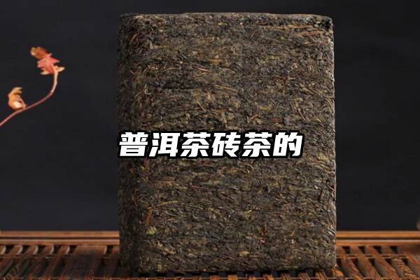 普洱茶砖茶的