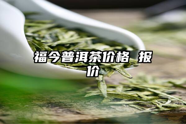 福今普洱茶价格 报价