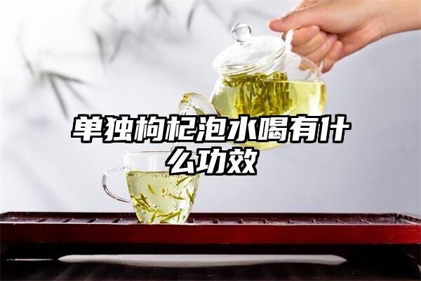 单独枸杞泡水喝有什么功效