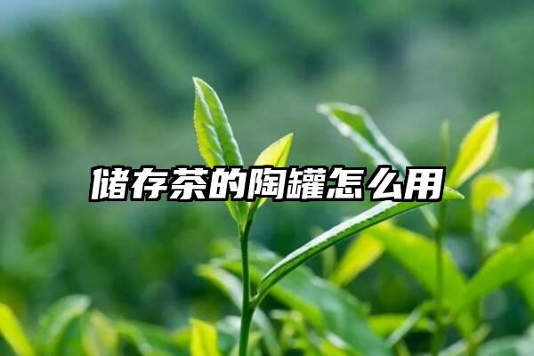 储存茶的陶罐怎么用