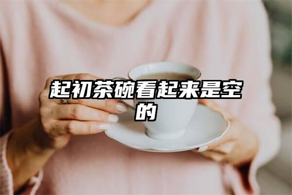 起初茶碗看起来是空的