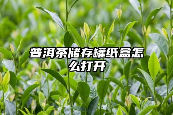 普洱茶储存罐纸盒怎么打开