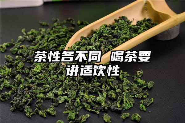 茶性各不同 喝茶要讲适饮性