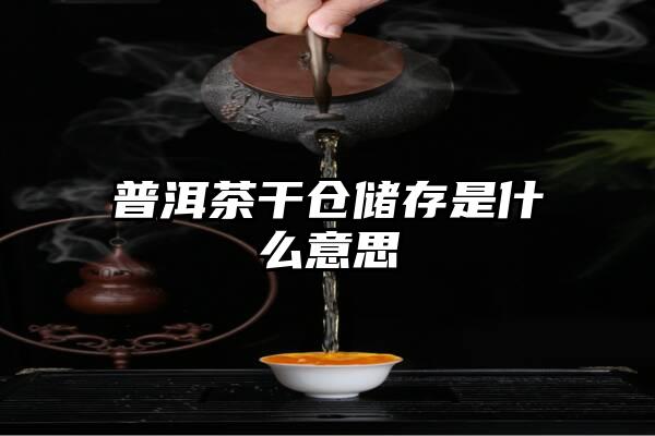 普洱茶干仓储存是什么意思