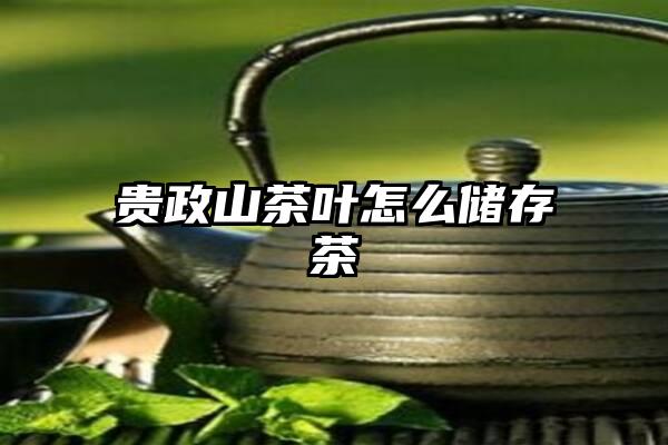 贵政山茶叶怎么储存茶