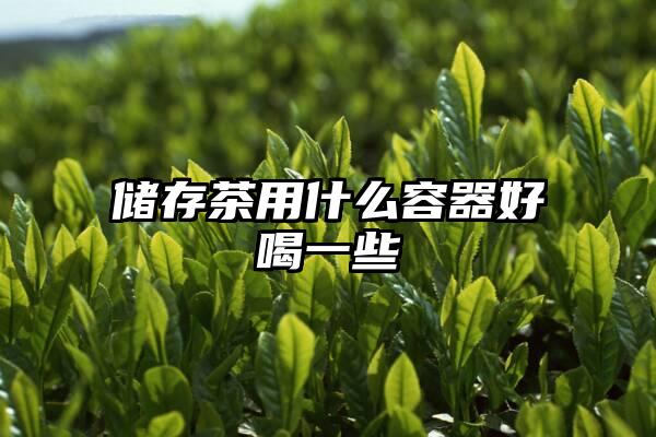 储存茶用什么容器好喝一些