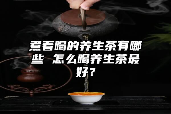 煮着喝的养生茶有哪些 怎么喝养生茶最好？