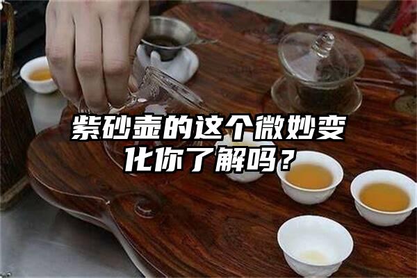 紫砂壶的这个微妙变化你了解吗？