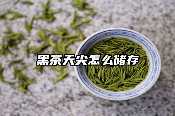 黑茶天尖怎么储存