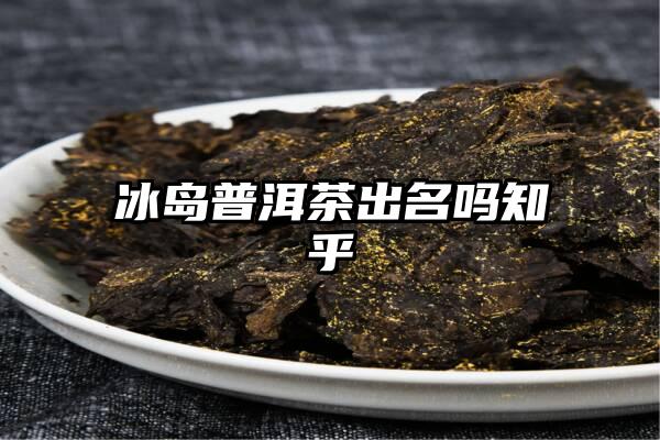 冰岛普洱茶出名吗知乎