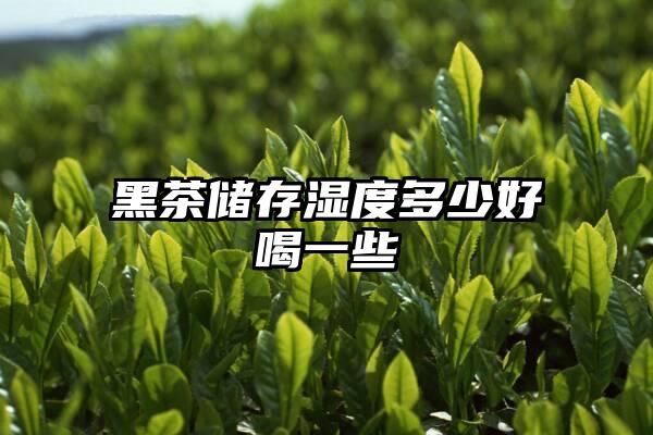 黑茶储存湿度多少好喝一些