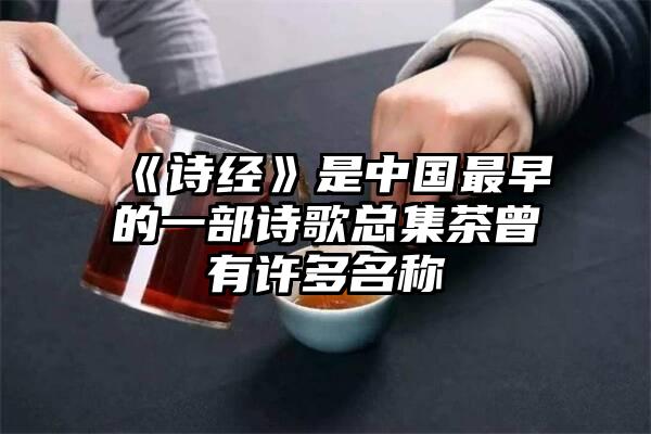 《诗经》是中国最早的一部诗歌总集茶曾有许多名称