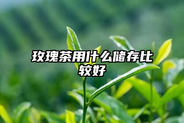 玫瑰茶用什么储存比较好