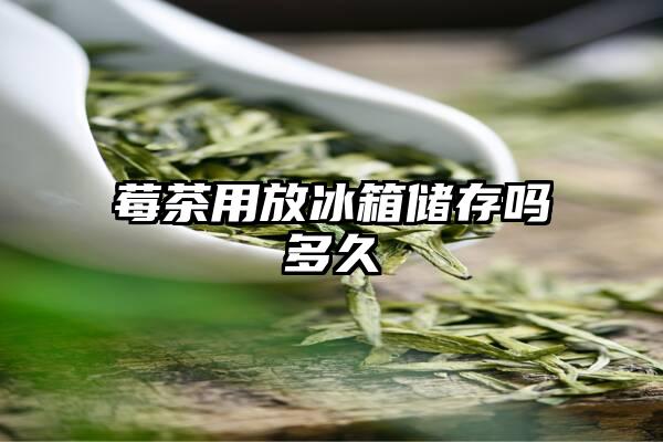 莓茶用放冰箱储存吗多久