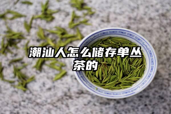 潮汕人怎么储存单丛茶的