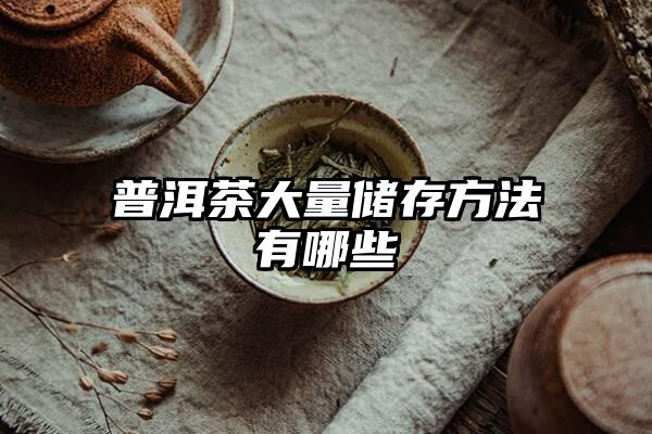 普洱茶大量储存方法有哪些