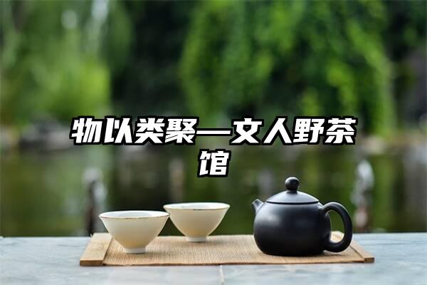 物以类聚—文人野茶馆