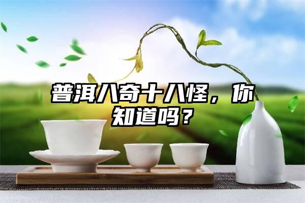 普洱八奇十八怪，你知道吗？