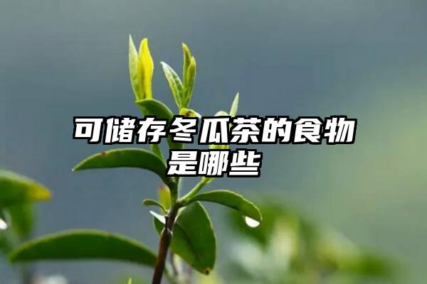 可储存冬瓜茶的食物是哪些