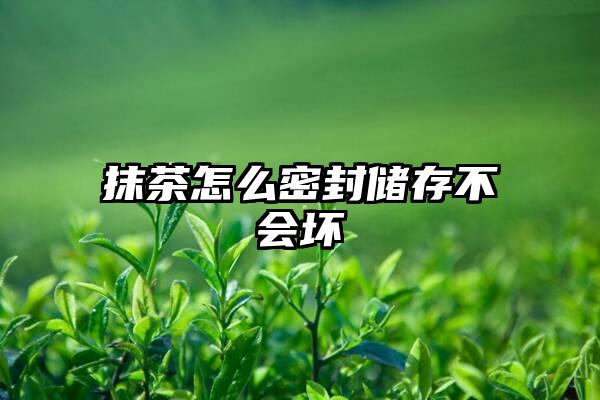 抹茶怎么密封储存不会坏