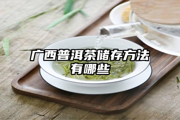 广西普洱茶储存方法有哪些