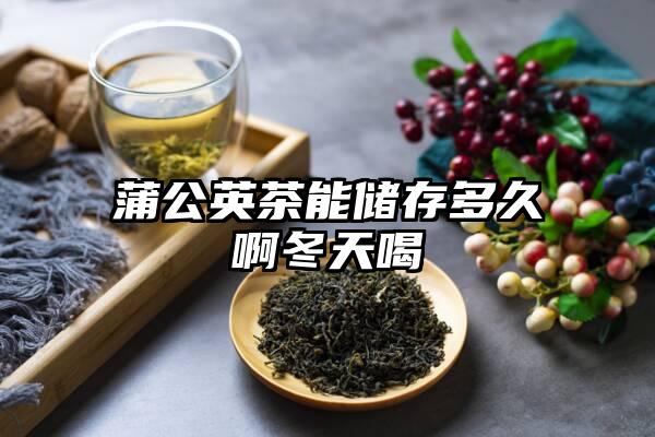 蒲公英茶能储存多久啊冬天喝