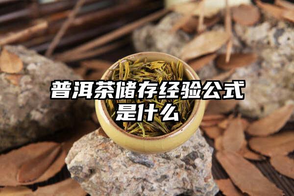 普洱茶储存经验公式是什么