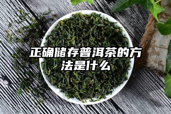 正确储存普洱茶的方法是什么