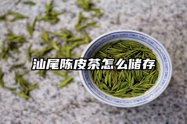 汕尾陈皮茶怎么储存