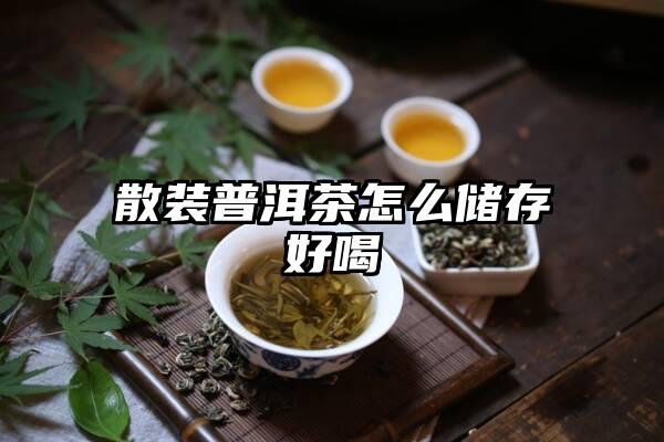 散装普洱茶怎么储存好喝