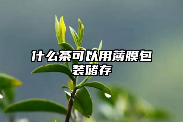 什么茶可以用薄膜包装储存