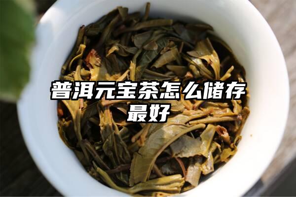 普洱元宝茶怎么储存最好