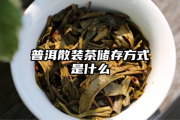 普洱散装茶储存方式是什么