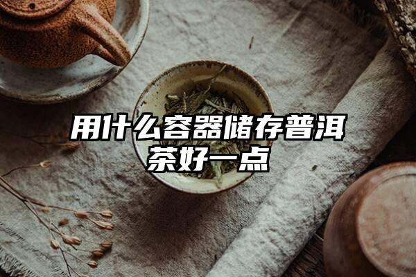 用什么容器储存普洱茶好一点