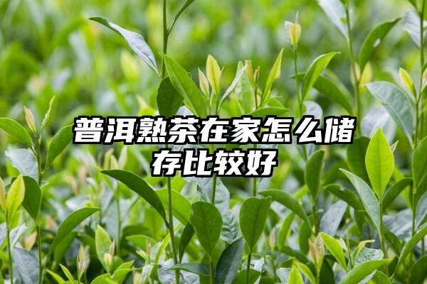 普洱熟茶在家怎么储存比较好